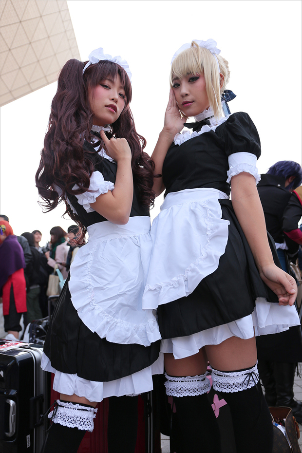 (左から)がおさまさん、つんこくんさん (「Fate」遠坂凛/セイバー)Photo by Diora2