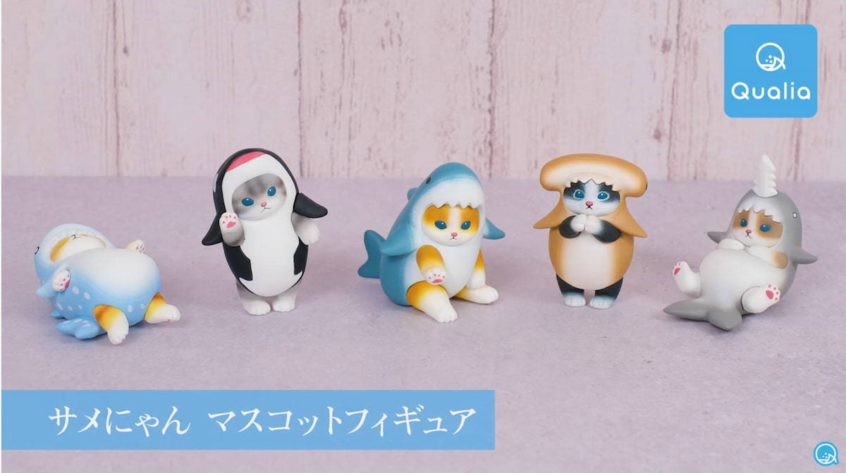 「サメにゃん」／画像は動画「【2022年7月発売】サメにゃん マスコットフィギュア」より