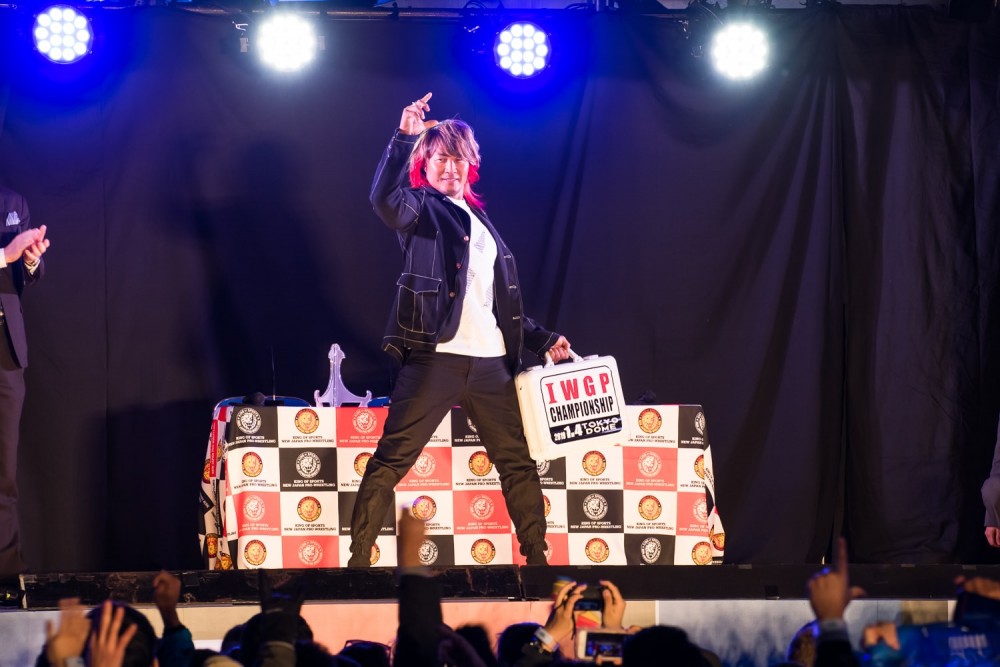 新日本プロレスによる公開調印式_棚橋選手