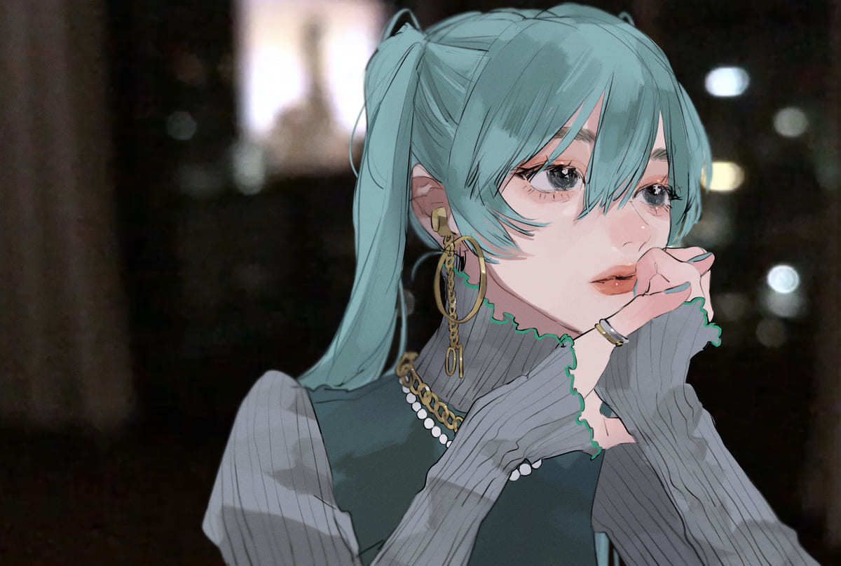 tamimoonが描き下ろした初音ミク、可不！「ボカコレ春」アートワーク