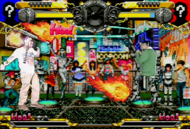 映像演出によるバトルの様子／画像はニコニコ生放送より