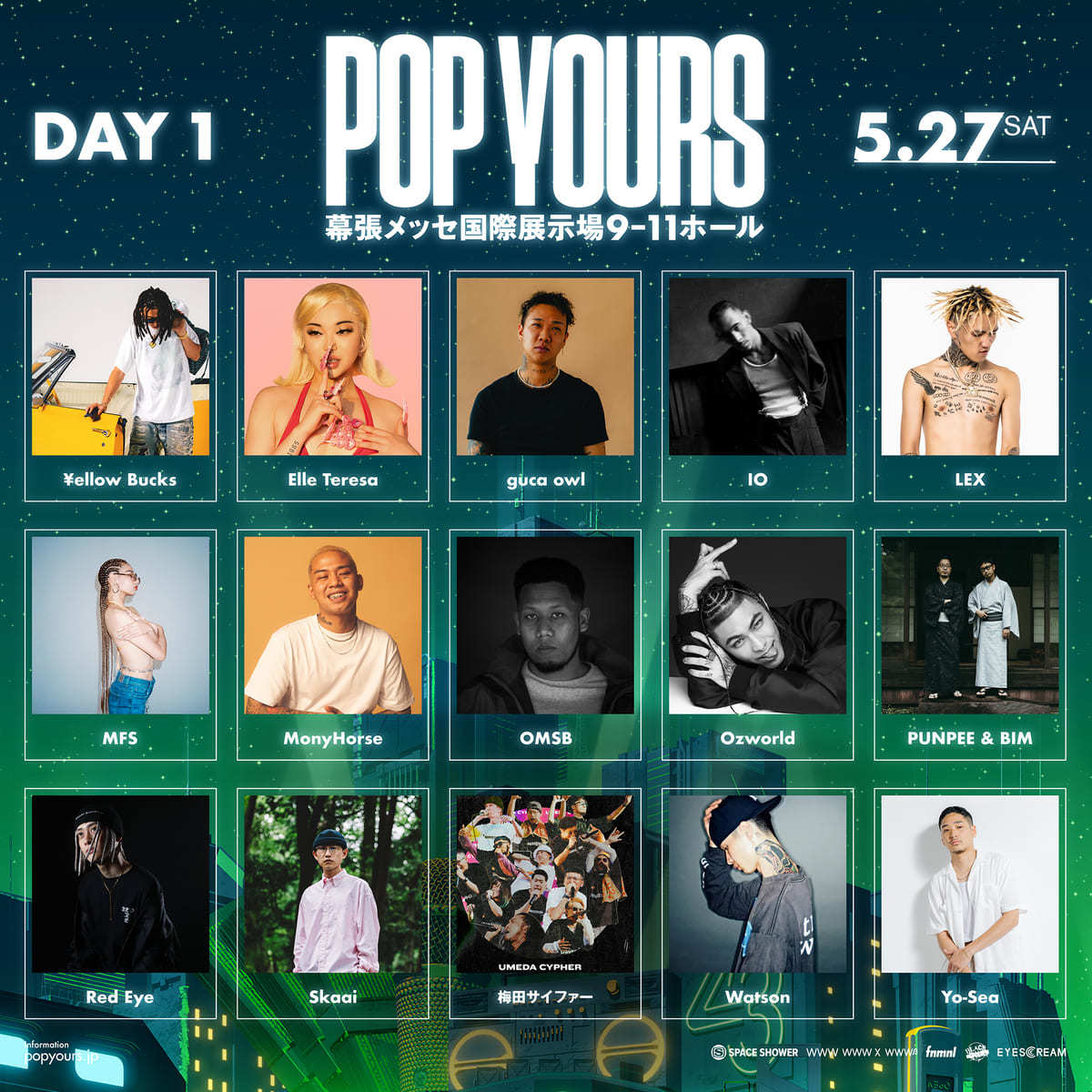 Awichさんをヘッドライナーに迎えた「POP YOURS 2023」2日目の出演者の