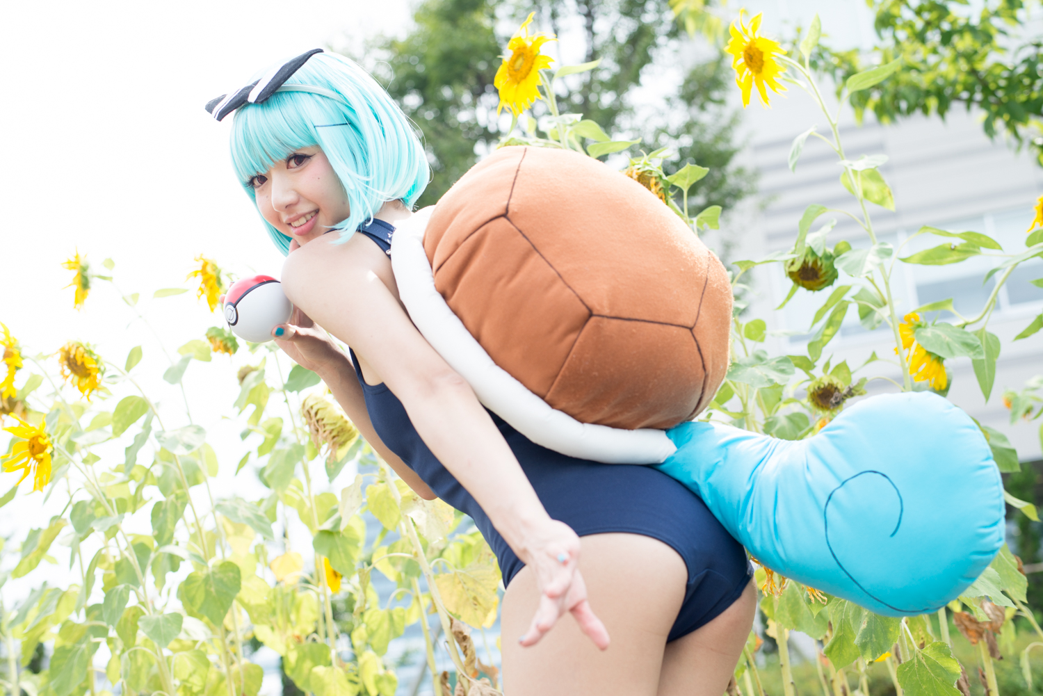 白幡いちほさん／ゼニガメ Photo by 市村岬