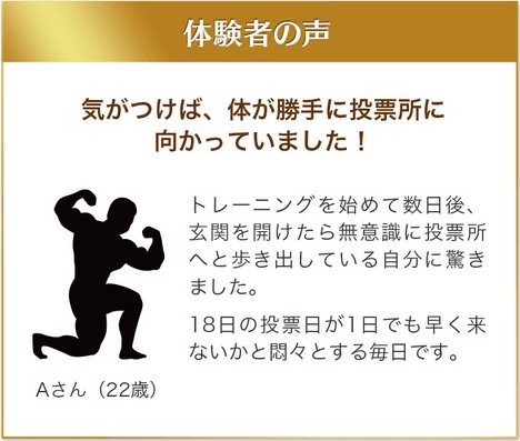 体験者の声/投票前トレーニング特設サイトより