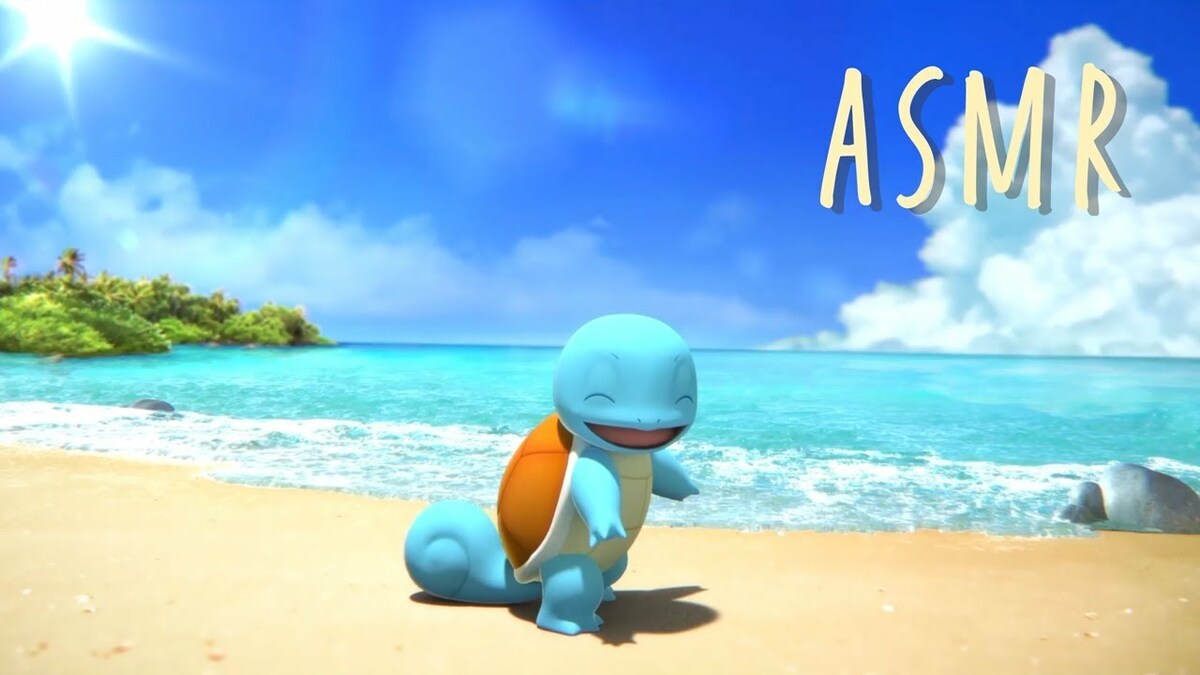 画像は動画 公式 Asmr 波音 ゼニガメといっしょ Squirtle S Day At The Beach からの画像 Kai You Net