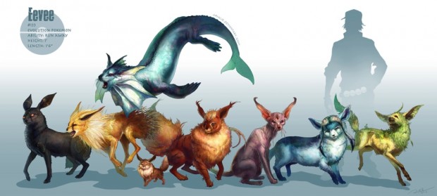 RJ Palmerさんの「Realistic Pokemon」アート：イーブイ