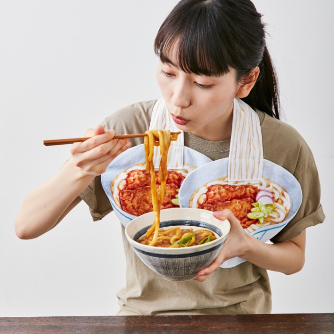 食欲そそる 麺タオル