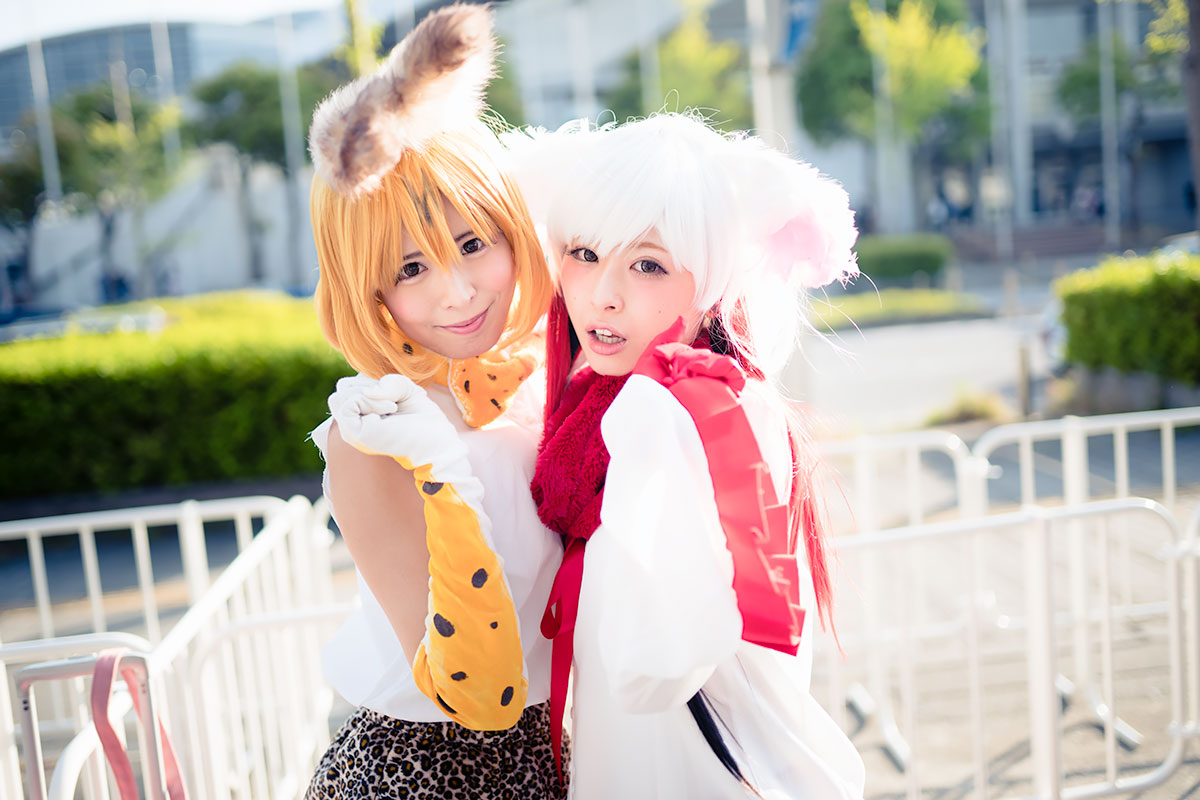 超会議2017_コスプレイヤー_さちうすこさん（『けものフレンズ』トキ）,たなかあいこさん（『けものフレンズ』サーバル）