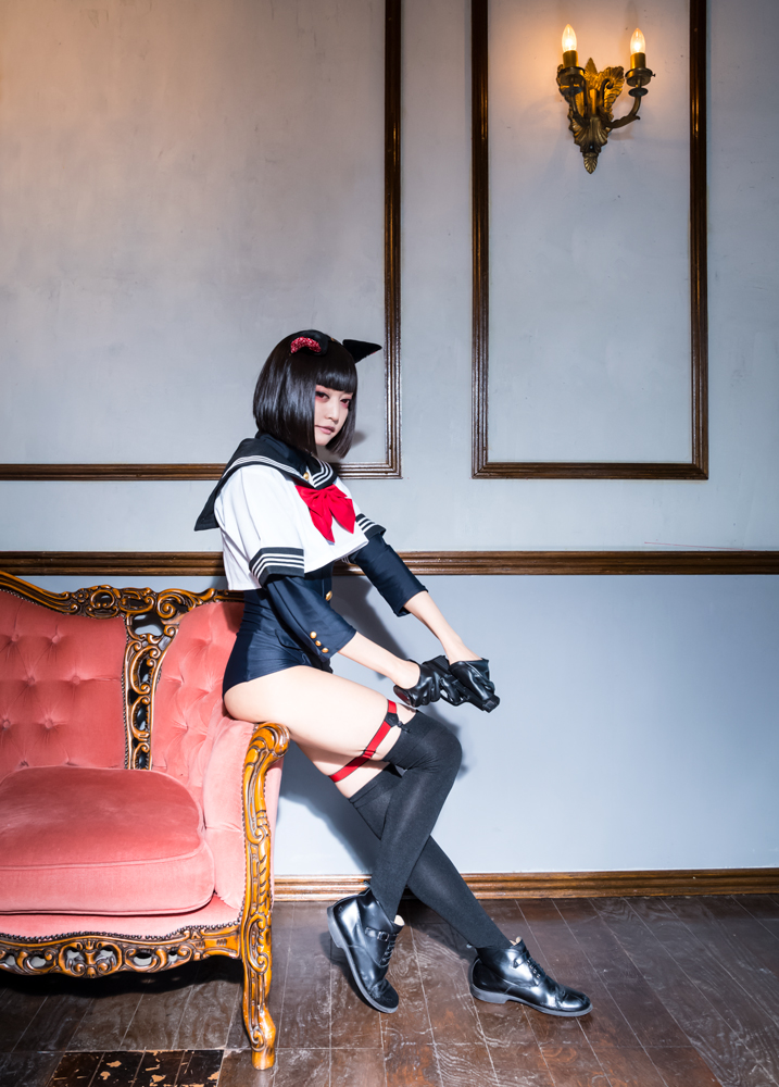 学ランスク水05／モデル：紅日毬子／撮影：口枷屋モイラ