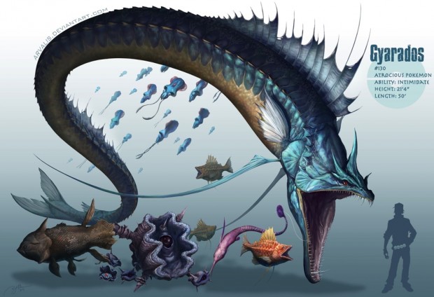 RJ Palmerさんの「Realistic Pokemon」アート：ギャラドス