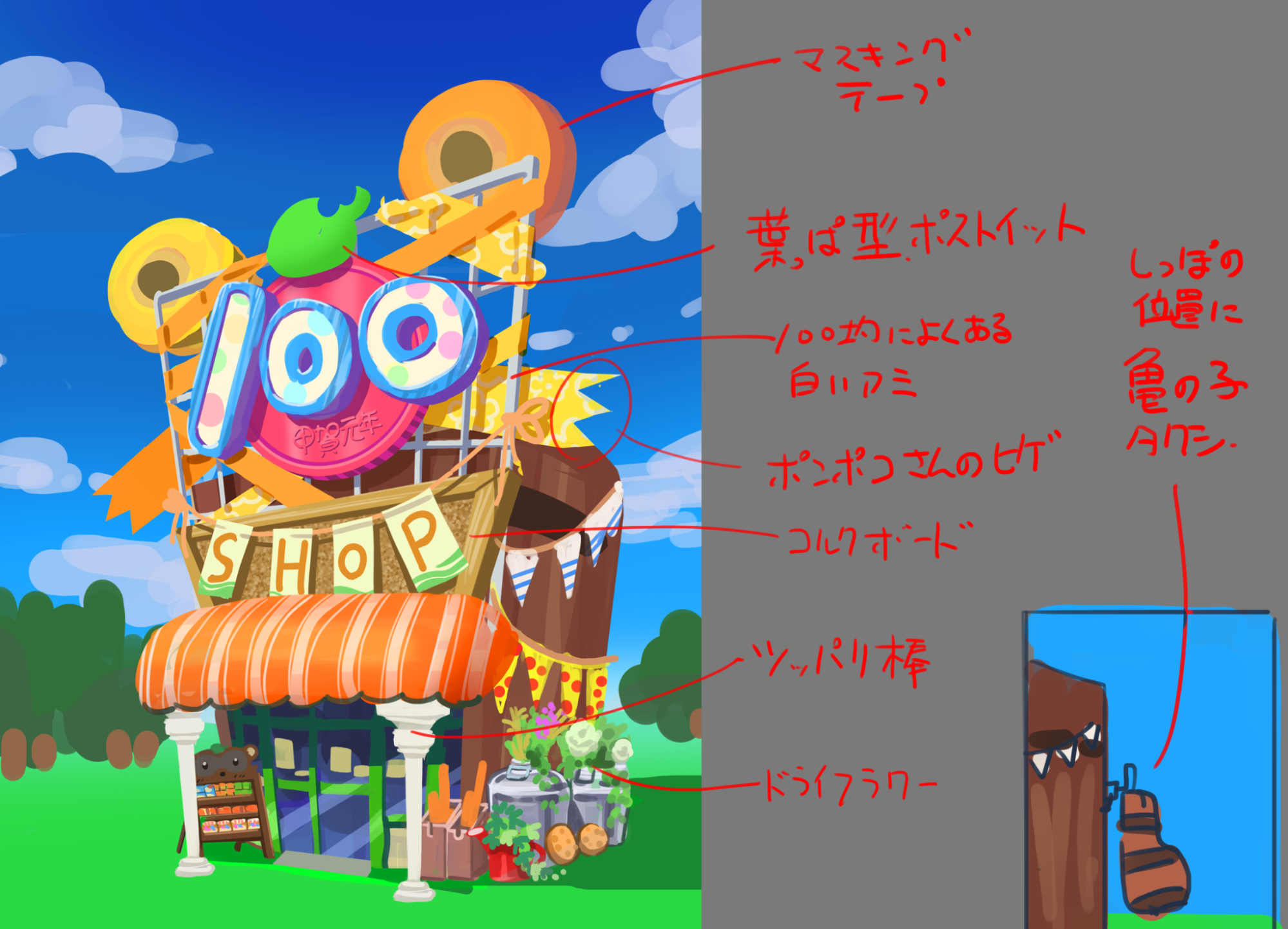 ぽこピーランドのデザイン案