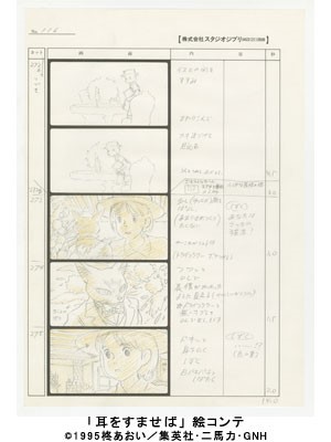 「耳をすませば」絵コンテ1995年 (C) 1995 柊あおい/集英社・Studio Ghibli・NH