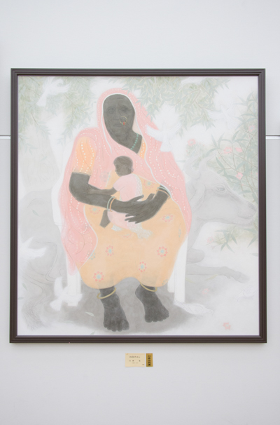 「日展」で展示中の水野 收さんによる「おばあちゃん」