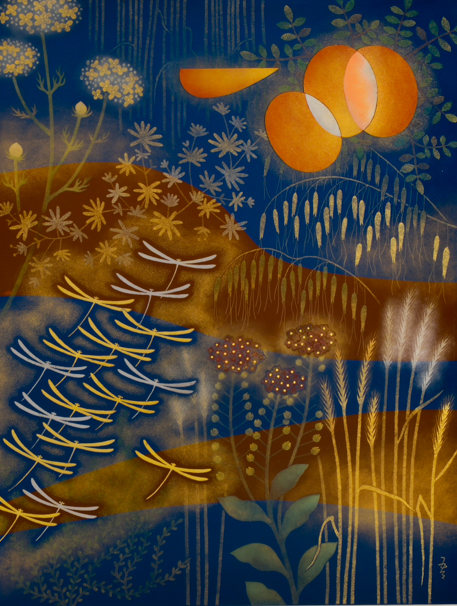 「日展」で展示中の三谷吾一さんによる「黄昏」