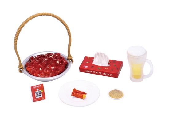 ザリガニ料理のフィギュア
