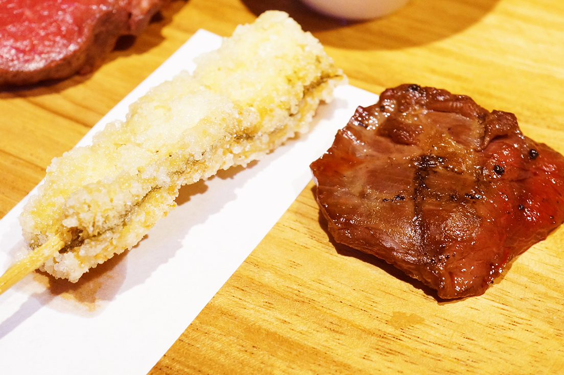 子持ち昆布の串揚げ