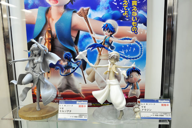 「メガハウス」ブースには制作途中の「アラジン」「モルジアナ」フィギュアが