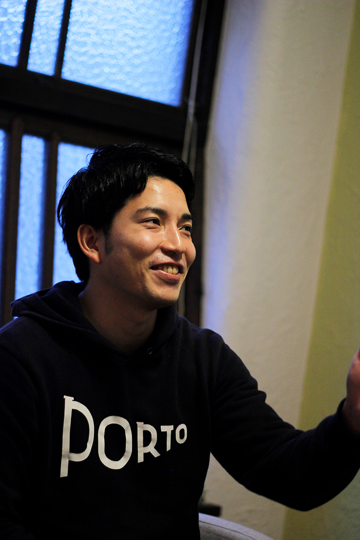 ポルト代表・菊池勇太さん（筆者撮影）