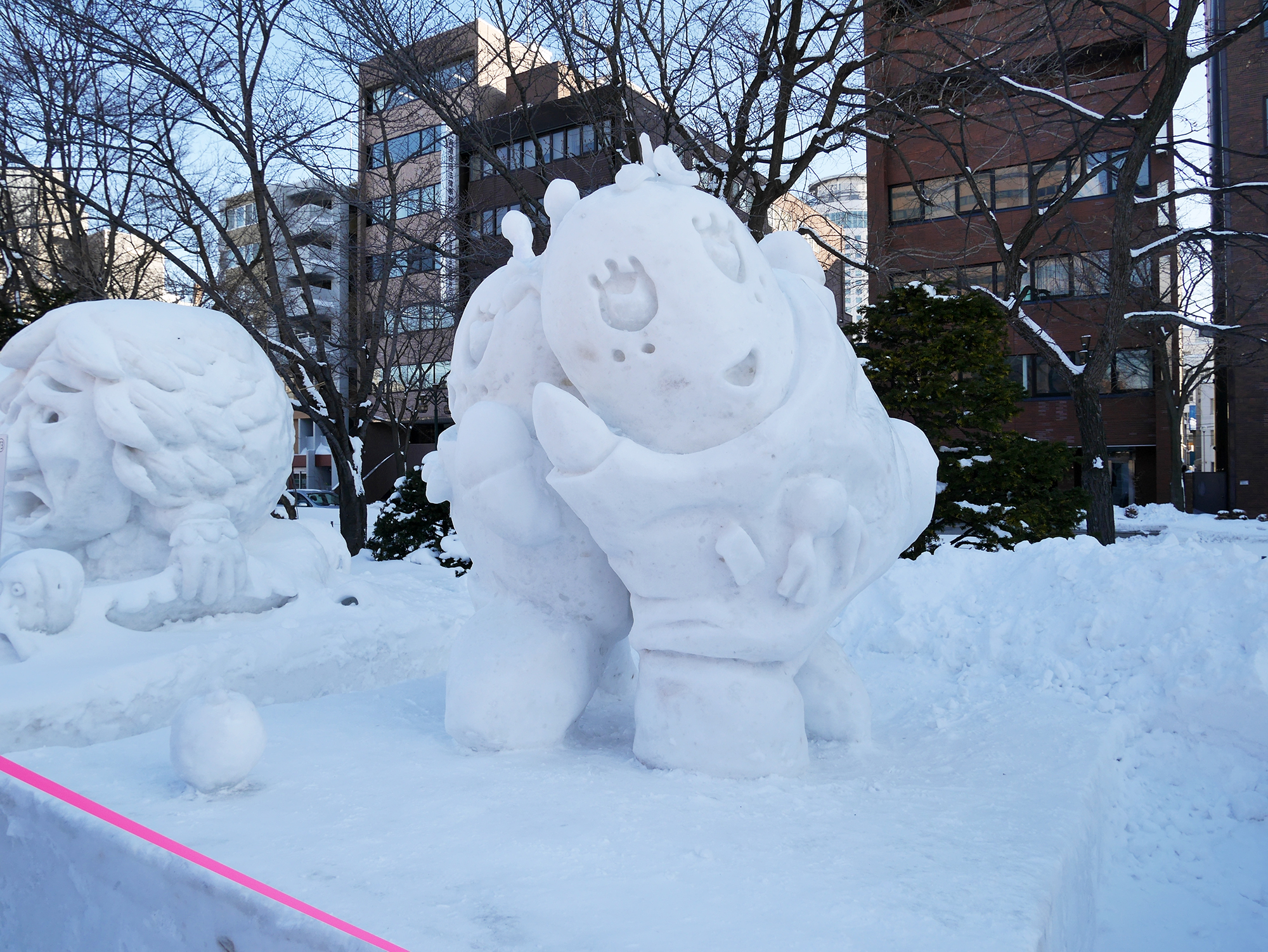 さっぽろ雪まつり_ふなごろうとふなっしー雪像