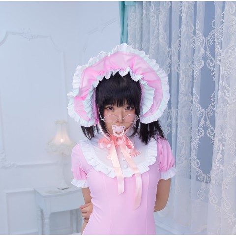 「シュガーロンパース」ベビーピンク