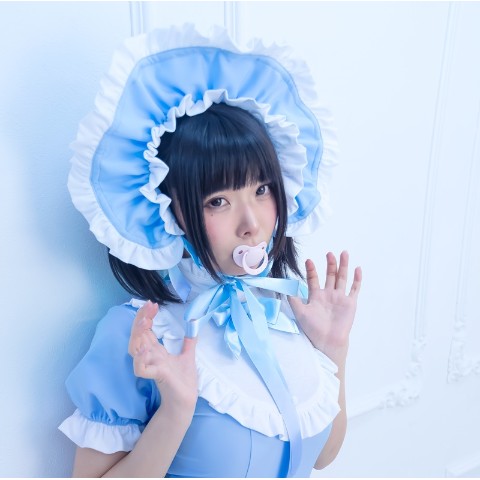 「シュガーロンパース」ベビーブルー