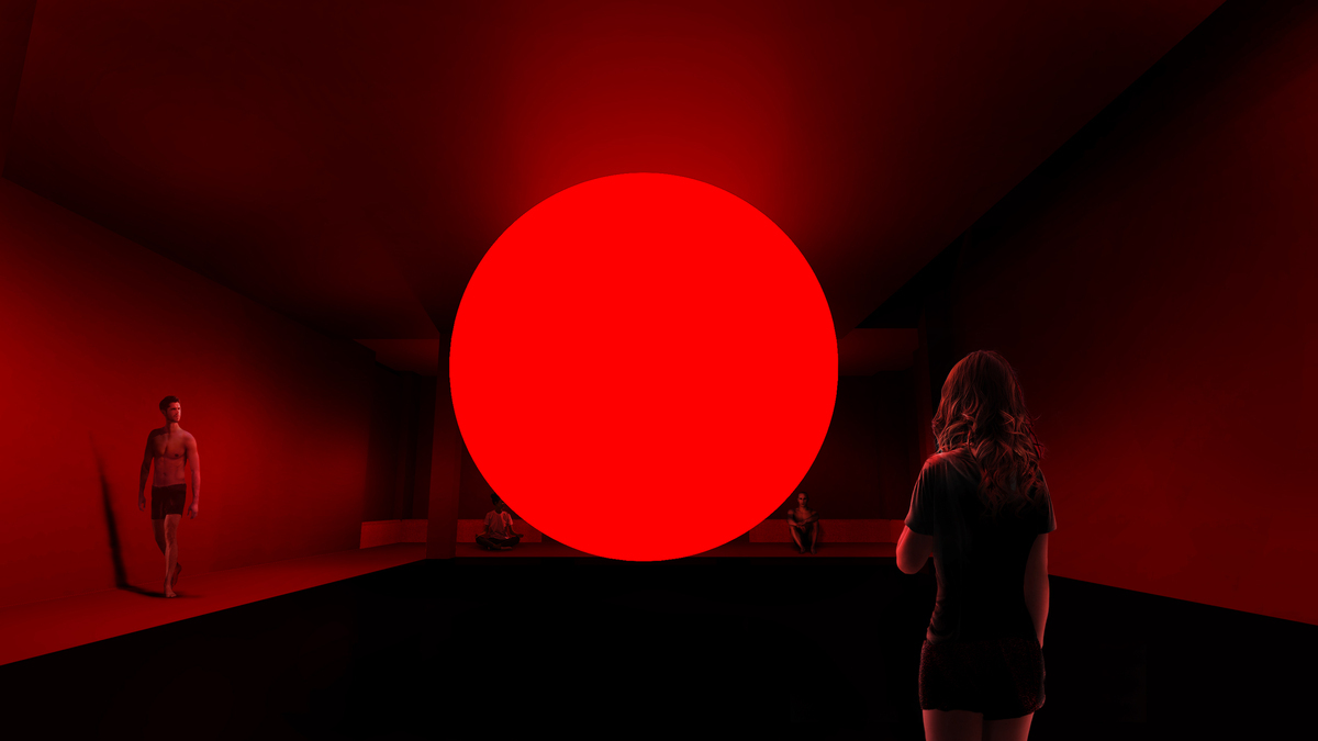 展示作品「空中浮揚 / Levitation」 teamLab, 2021, Digital Installation, Sound: Hideaki Takahashi