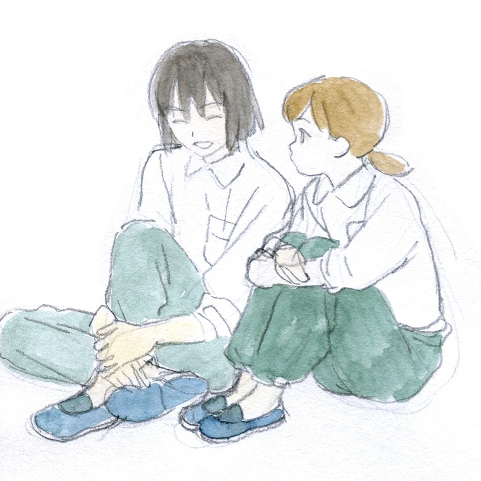 アニメ『cocoon』ラフスケッチ（サンとマユ）