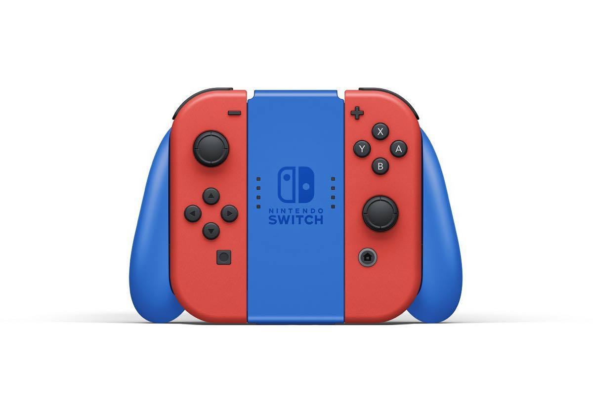Nintendo Switch マリオレッド×ブルー セット Joy-Con（ストラップ付属）／画像は任天堂公式サイトよりの画像 - KAI