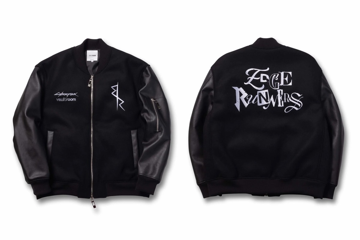 VR × CYBERPUNK LEATHER BOMBER JACKET