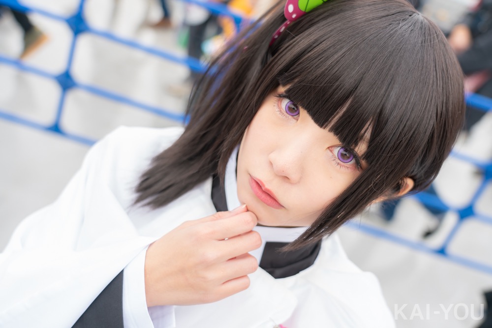最中くるさん　『鬼滅の刃』栗花落カナヲのコスプレ