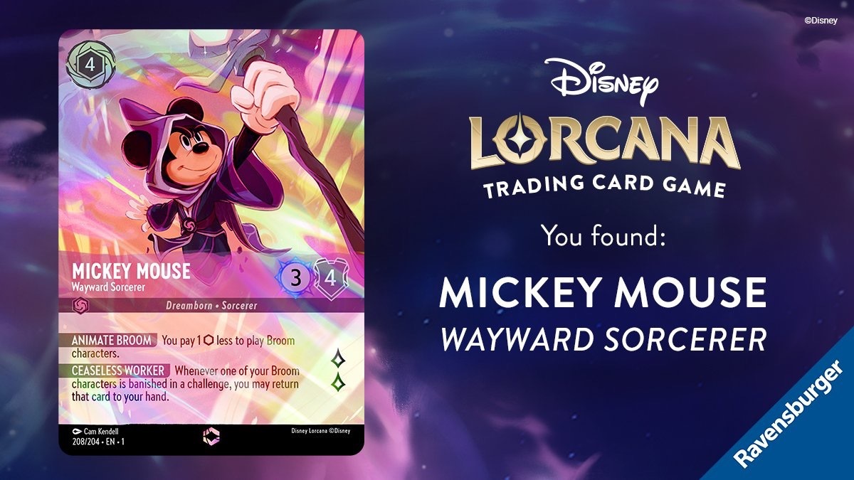 『Disney Lorcana』ENCHANTEDレアリティのカード／画像はすべて『Disney Lorcana』公式Xより