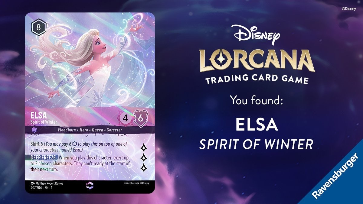 『Disney Lorcana』ENCHANTEDレアリティのカード／画像はすべて『Disney Lorcana』公式Xより