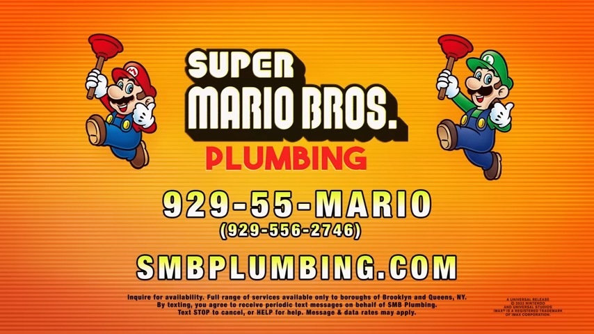画像は動画「Super Mario Bros. Plumbing」のスクリーンショット-8