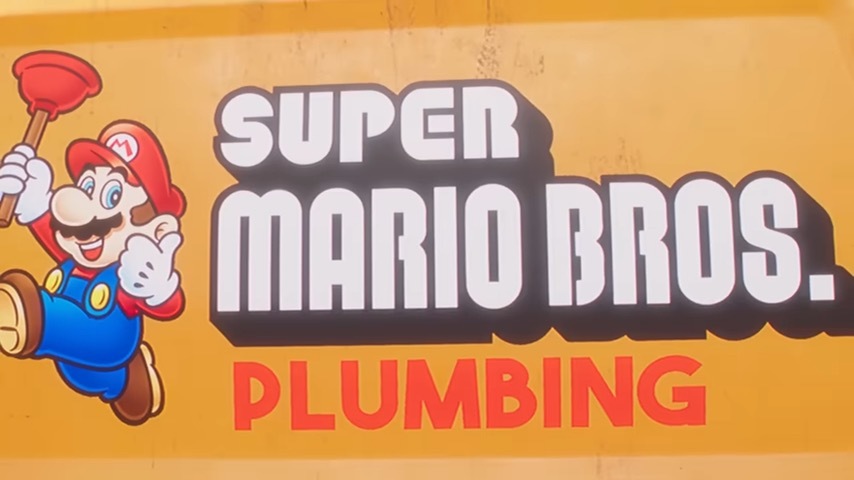 画像は動画「Super Mario Bros. Plumbing」のスクリーンショット-3