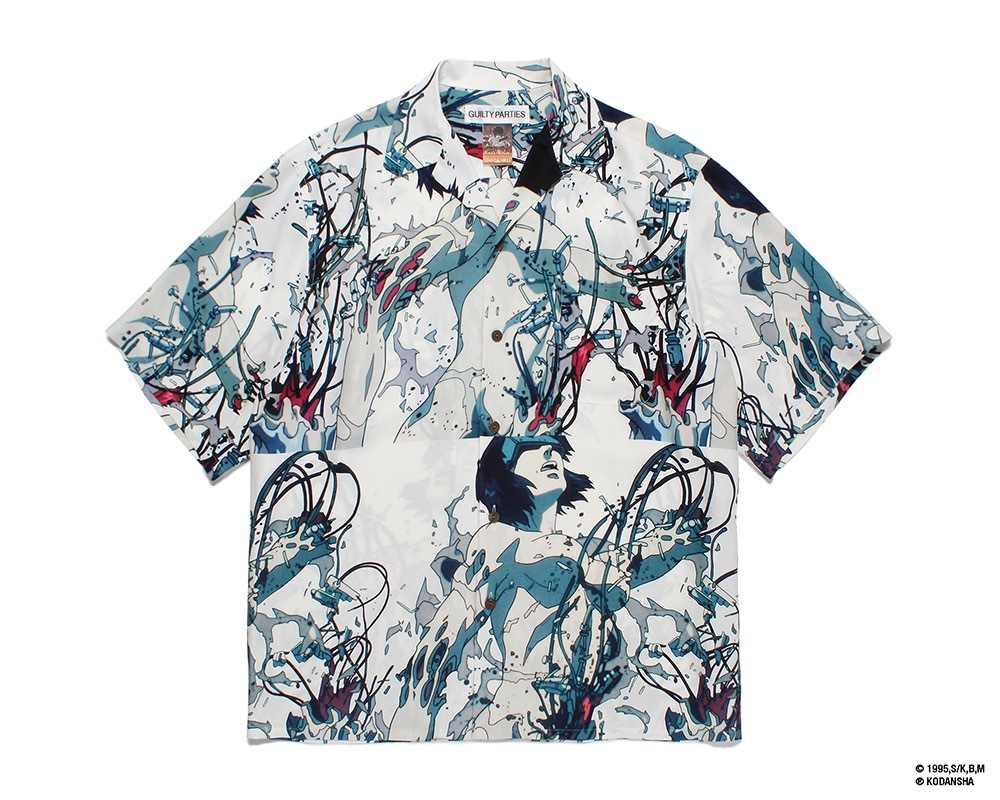 GHOST IN THE SHELL / 攻殻機動隊 / HAWAIIAN SHIRT BEIGEの画像 - KAI