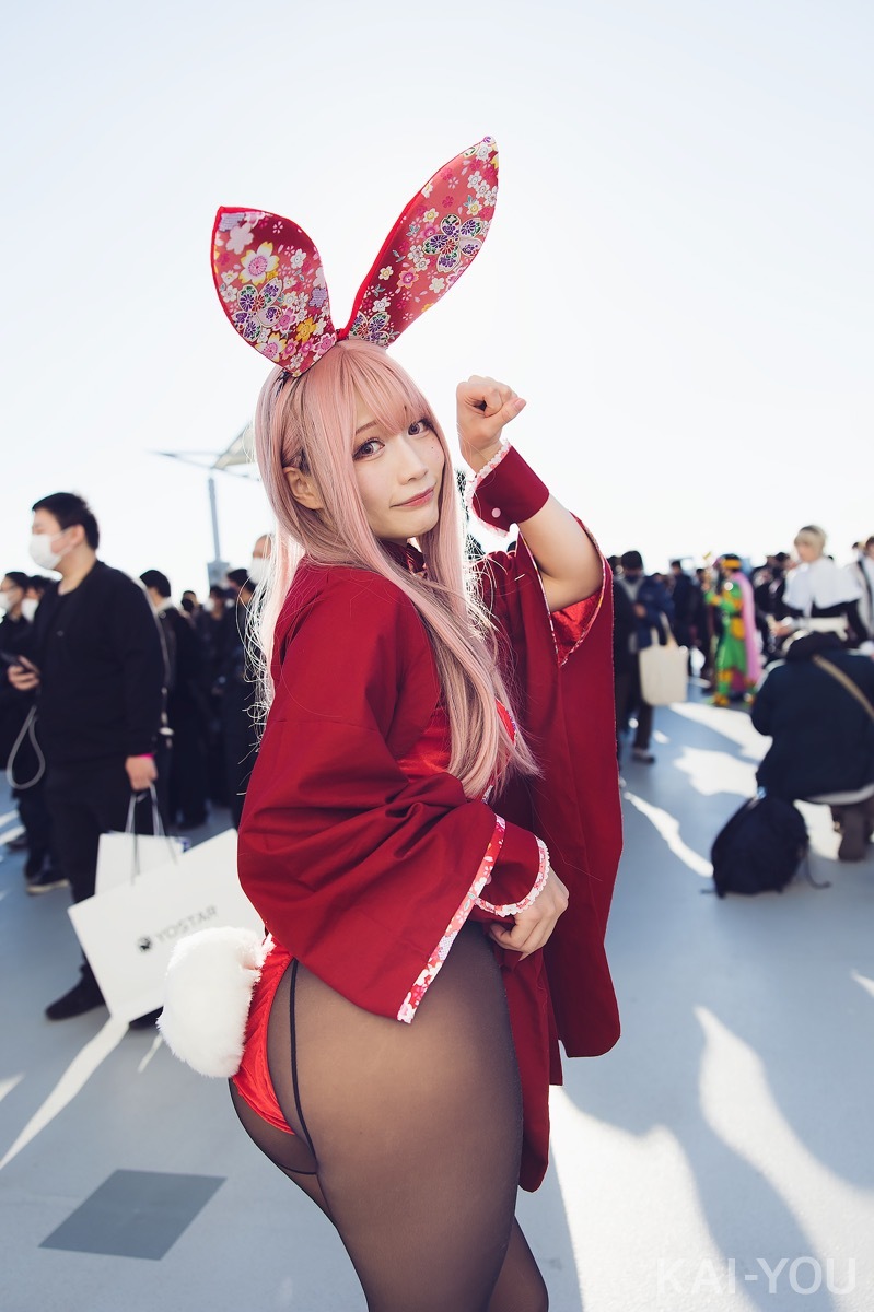 画像3: もはや縁起物！ 篠原みなみの和装バニーコスプレでコミケ会場に光が差す