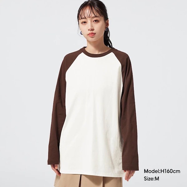 ラグランスリーブT(長袖)Q+EC／画像はジーユー公式サイトより