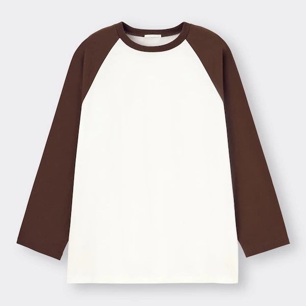 ラグランスリーブT(長袖)Q+EC／画像はジーユー公式サイトより