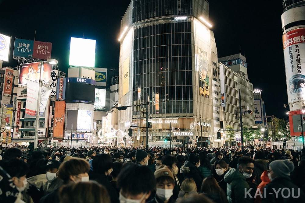 2022年渋谷のカウントダウン写真