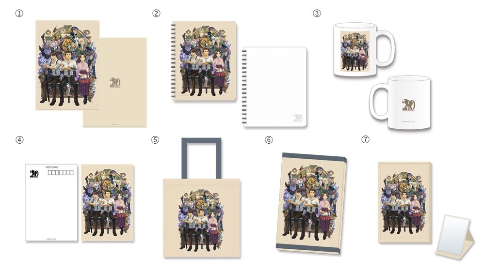 CAPCOM STORE 逆転裁判 20周年「塗和也」描き下ろしグッズ