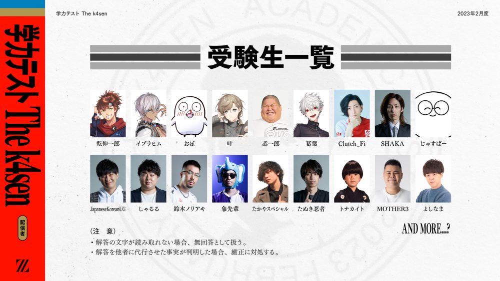学力テスト The k4sen 受験生