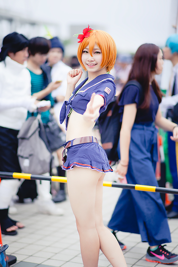 コミックマーケット92_あいりなさん/『ラブライブ!』星空凛(水着編)のコスプレ