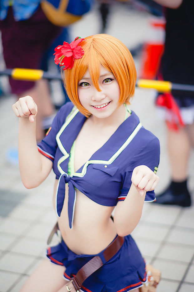 コミックマーケット92_あいりなさん/『ラブライブ!』星空凛(水着編)のコスプレ