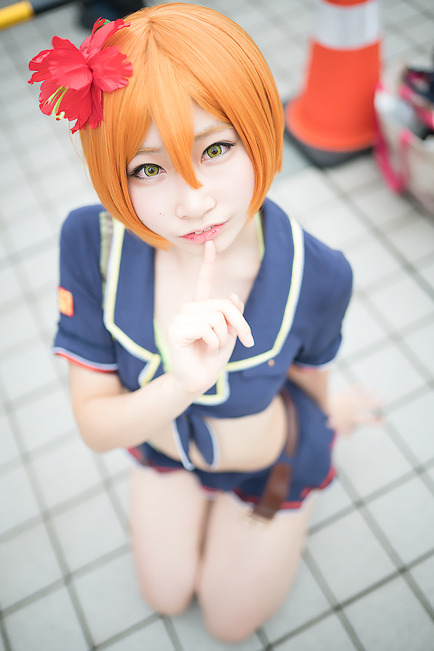 コミックマーケット92_あいりなさん/『ラブライブ!』星空凛(水着編)のコスプレ
