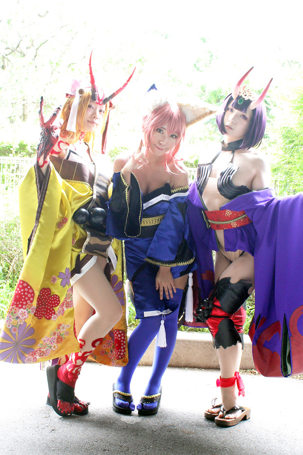 mikuroさん、みひろさん、56さん(『Fate/Grand Order』酒呑童子、玉藻前、茨木童子)