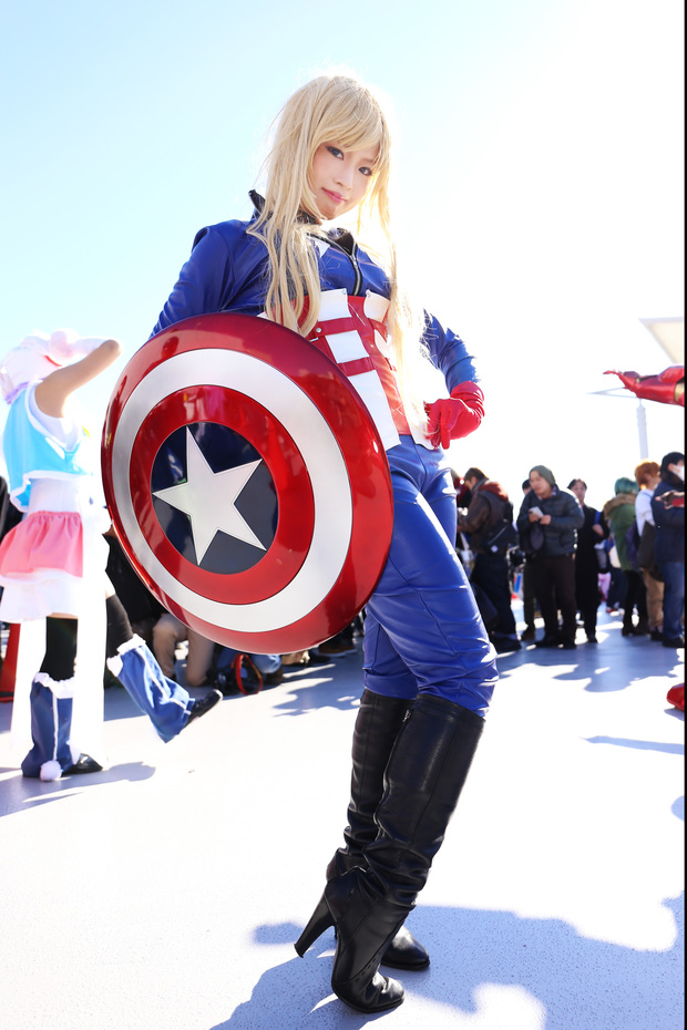 コミケC91コスプレ_ちぇり 『アベンジャーズ』キャプテン・アメリカ(女性版)2