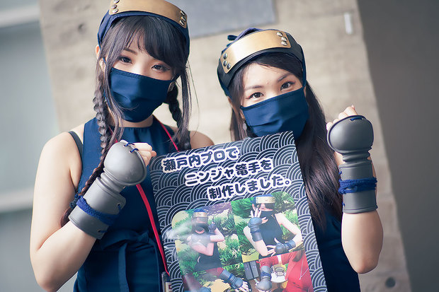 (左)かぐやさん/(右)おとさんの不忍カフェの忍者 コスプレ4