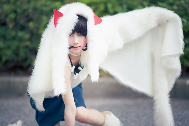 小春ユリさんの『もののけ姫』サン コスプレ1