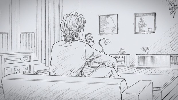 絵コンテの謎の男性
