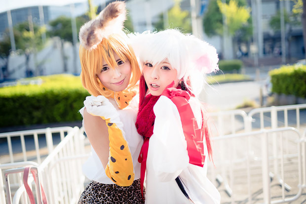 超会議2017_コスプレイヤー_さちうすこさん(『けものフレンズ』トキ),たなかあいこさん(『けものフレンズ』サーバル)
